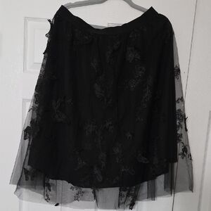 Elegant Black Lace Skirt